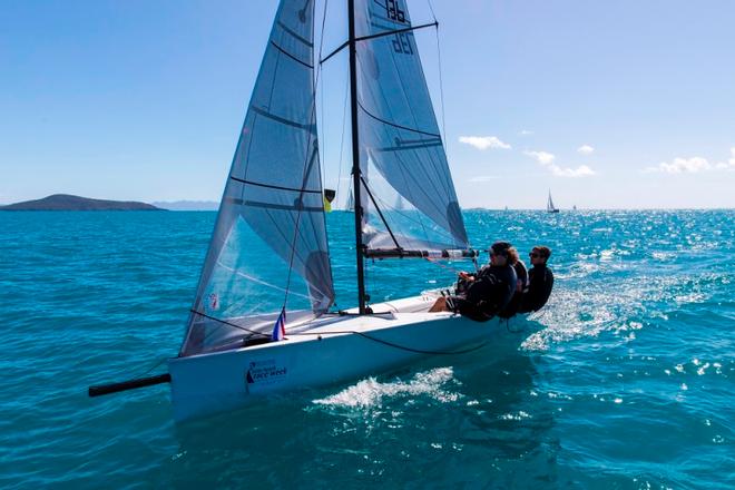 Day 3 – Sticky Fingers on fire – Airlie Beach Race Week ©  Andrea Francolini / ABRW